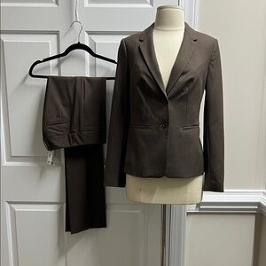 The Limited women’s Brown Blazer pants Suit Jacket size 0 00 drew fit 366
